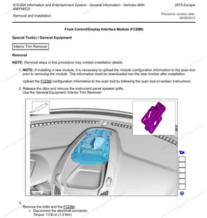 2015 Ford Escape Sync3 Upgrade