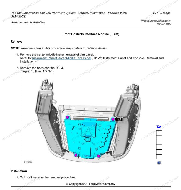 2014 Ford Escape Sync2 to Sync3 Upgrade