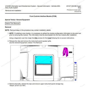 2018 Ford F250 F350 F450 4' SYNC1 TO 8' SYNC3 Upgrade